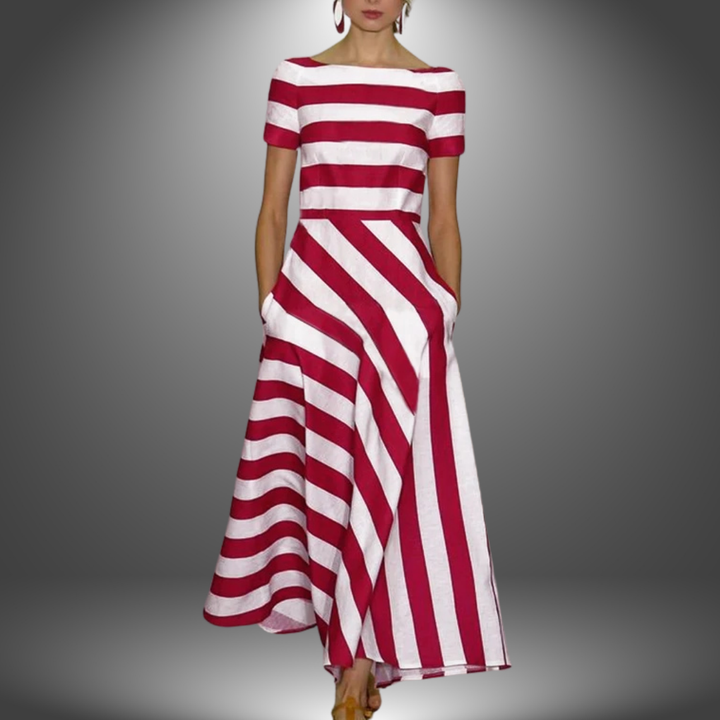 Natalia | Handmade Long Striped Dress
